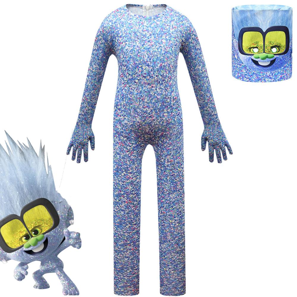 Trolls Anime Cosplay Costume, Tiny Diamond Costume Jumpsuits And Hoods Set