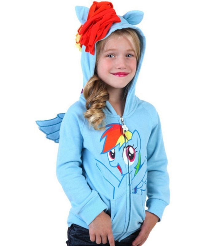 Unicorn Pony Kids Girl Outerwear Hoodie