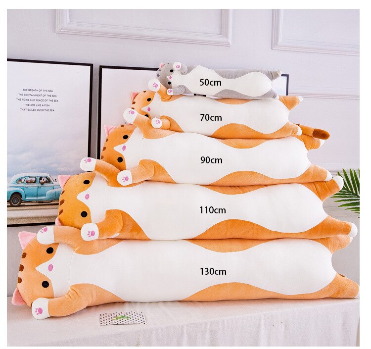 Plush Toys Animal Cat Long Soft Sleeping Pillow Cushion