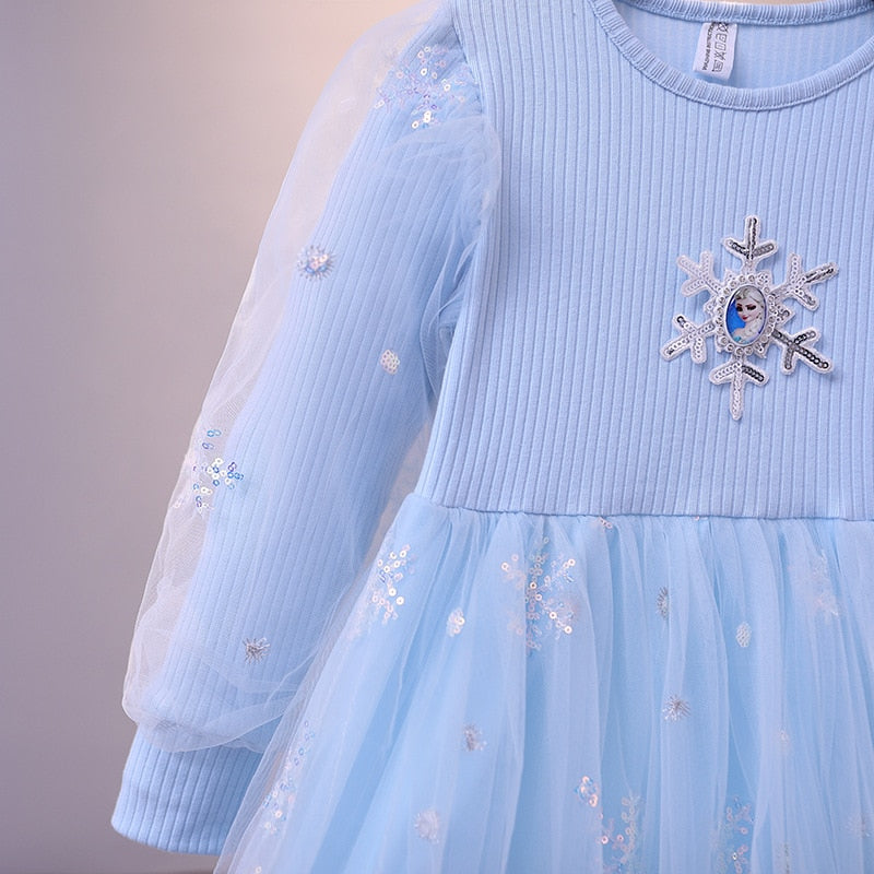 Frozen Winter Princess Party Dress