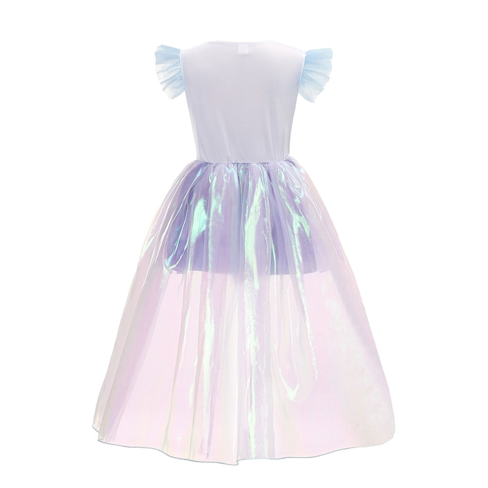 Unicorn Party Lace Tutu Princess Dress with Wings Hairband