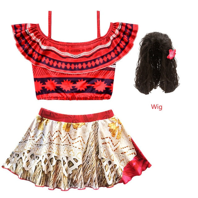 Moana Dress Kids Cosplay Party Costume