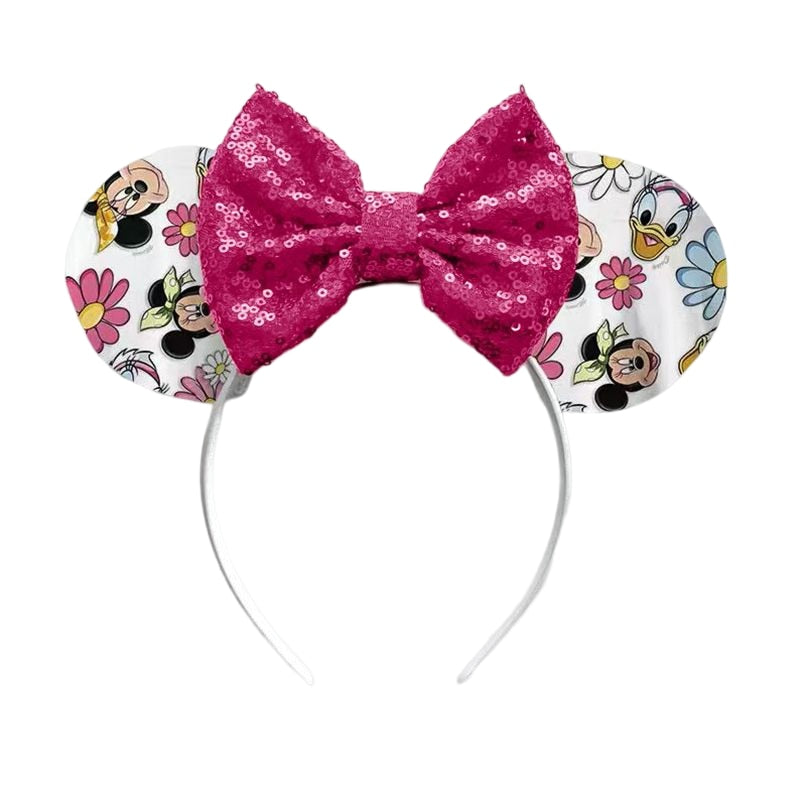 Disney Christmas Hair Accessories for Girl Minnie Mouse Ears Headbands