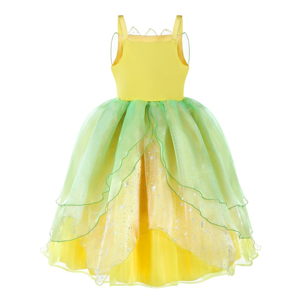 Disney Princess Tiana Kids Cosplay Dress for Party