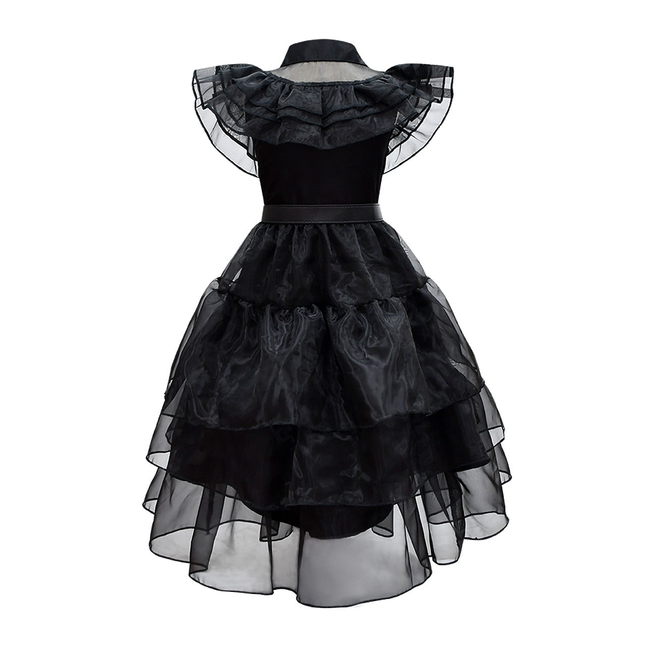 Wednesday Addams Cosplay Dress Kids Girls Costumes Black Gothic Dresses Children Halloween Party Clothes