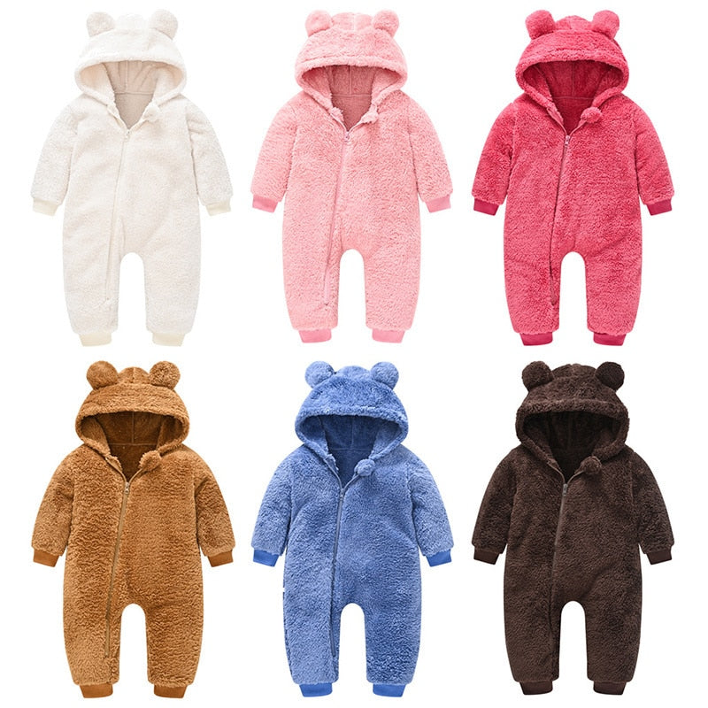 Newborn Plush Bear Onesies Baby Rompers