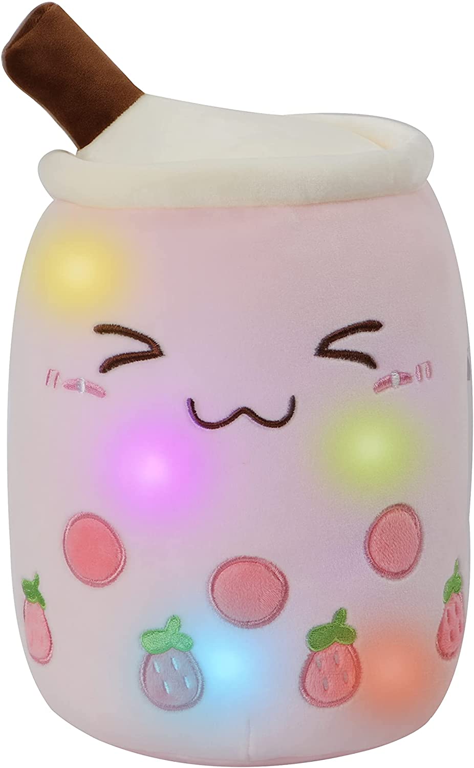 Squishmallows, LED Plushies, Tea Milk Squishmallow, cute soft stuffed toys,  cute home decor,  kawaii plushie, Pink pillow