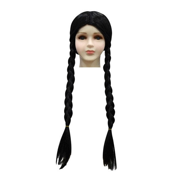 Wednesday Addams Cosplay Dress Kids Girls Costumes Black Gothic Dresses Children Halloween Party Clothes