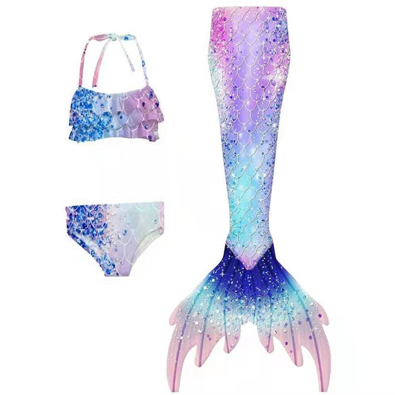 Kids Mermaid Tails for Girls Swimming Dresses Mermaid Swimsuit