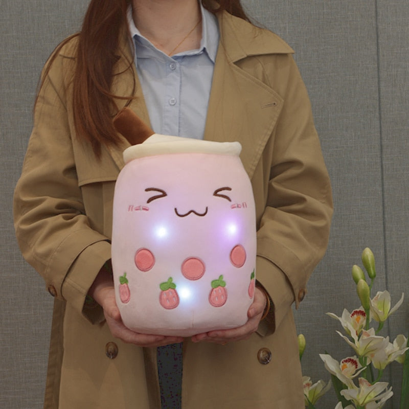 Squishmallows, LED Plushies, Tea Milk Squishmallow, cute soft stuffed toys,  cute home decor,  kawaii plushie