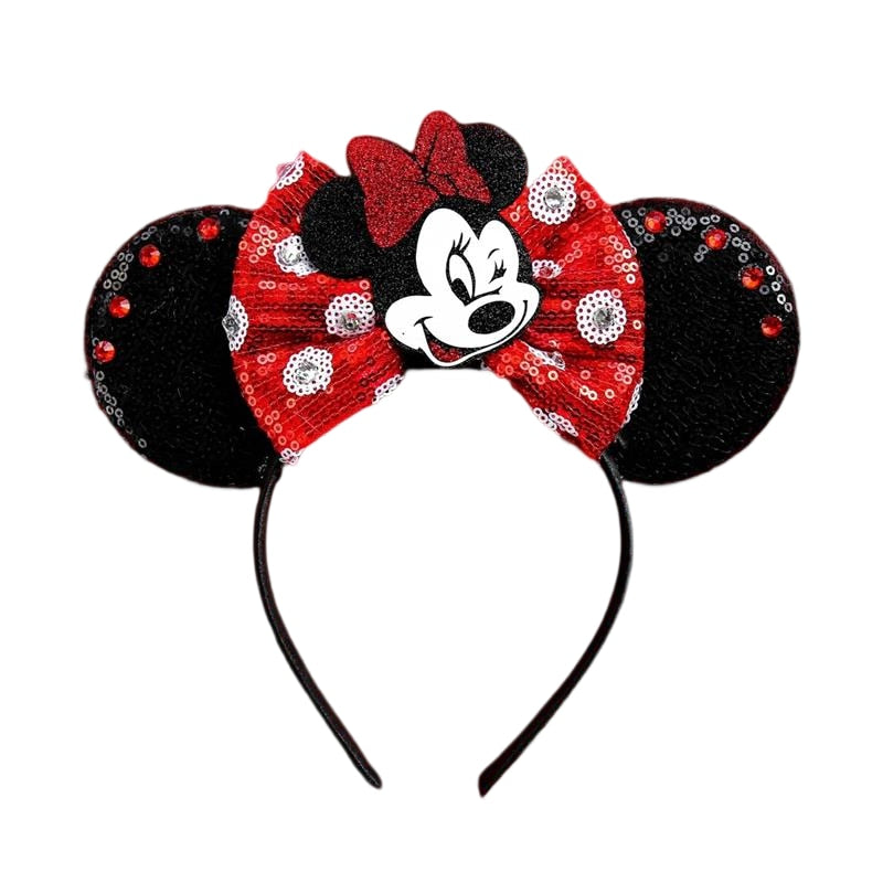 Disney Christmas Hair Accessories for Girl Minnie Mouse Ears Headbands