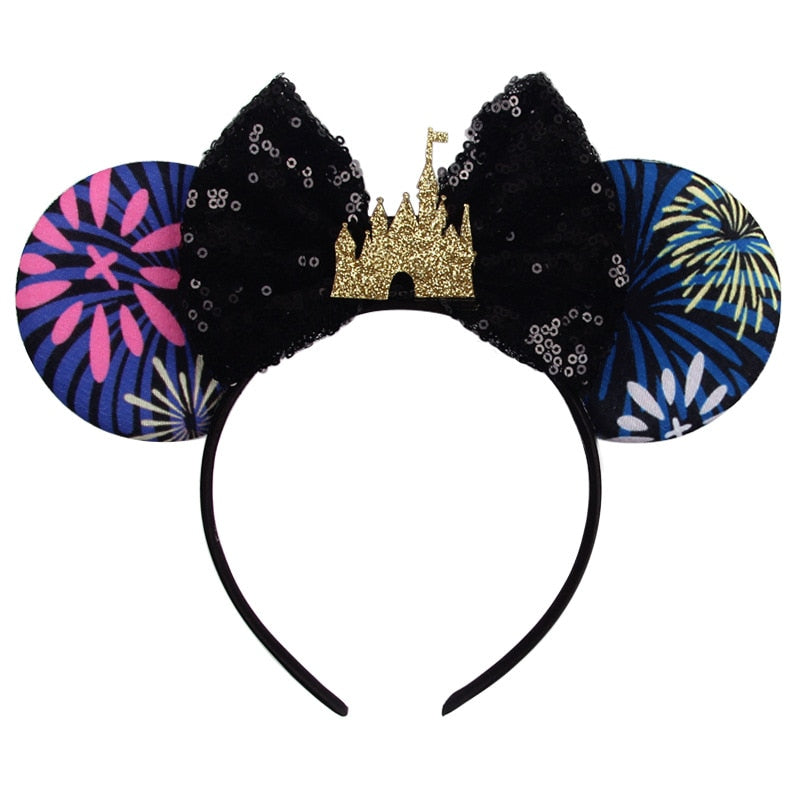 Disney Christmas Hair Accessories for Girl Minnie Mouse Ears Headbands