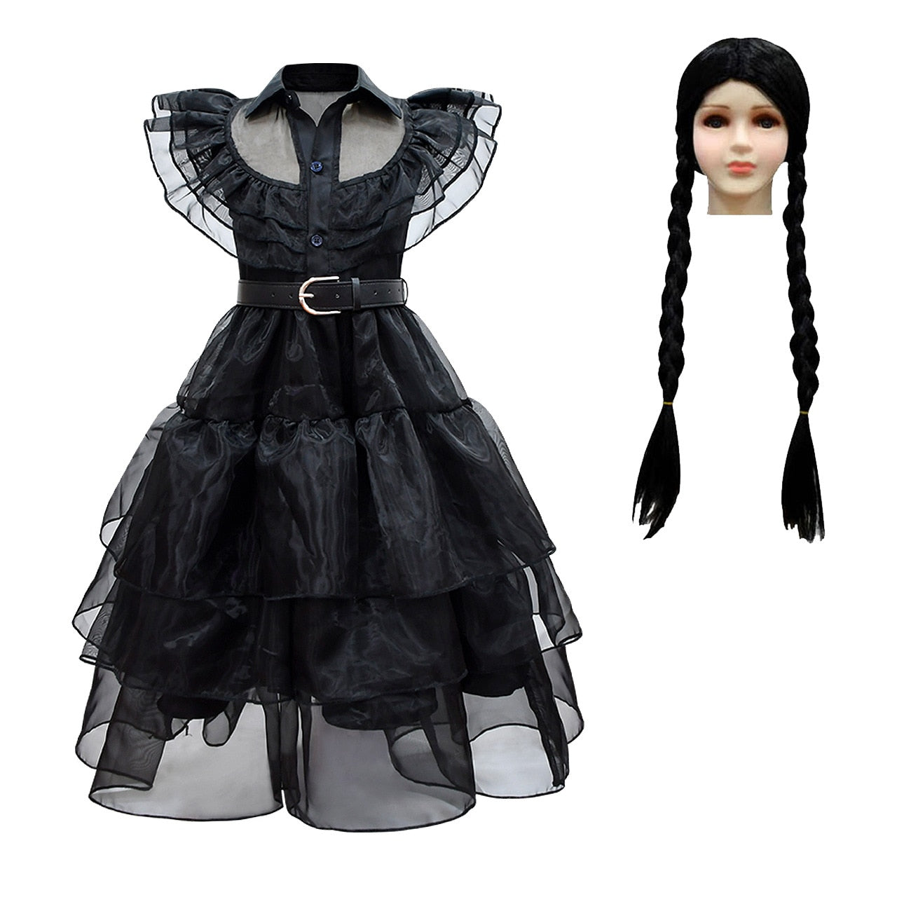 Wednesday The Addams Family Cosplay Costume Kids Dress