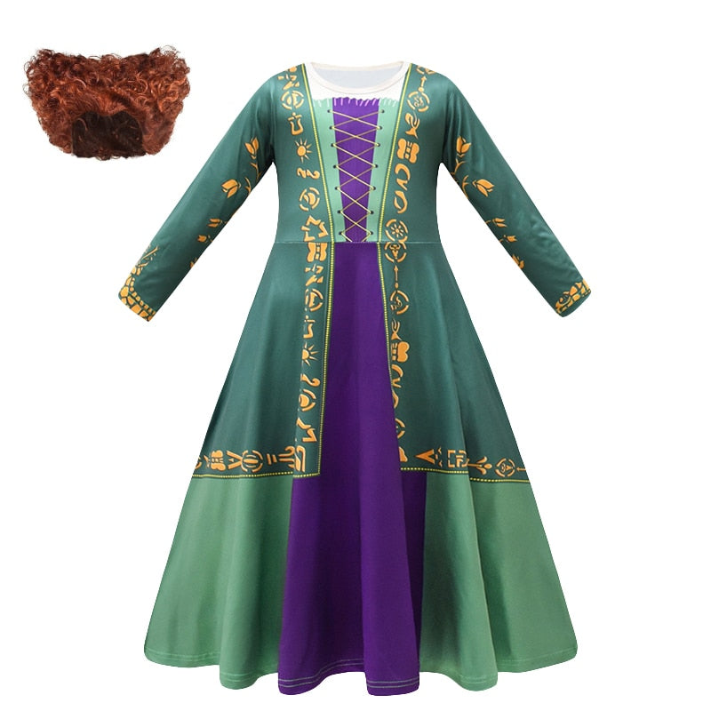 Hocus Pocus 2 Halloween Children Cosplay Girls  Party Costume