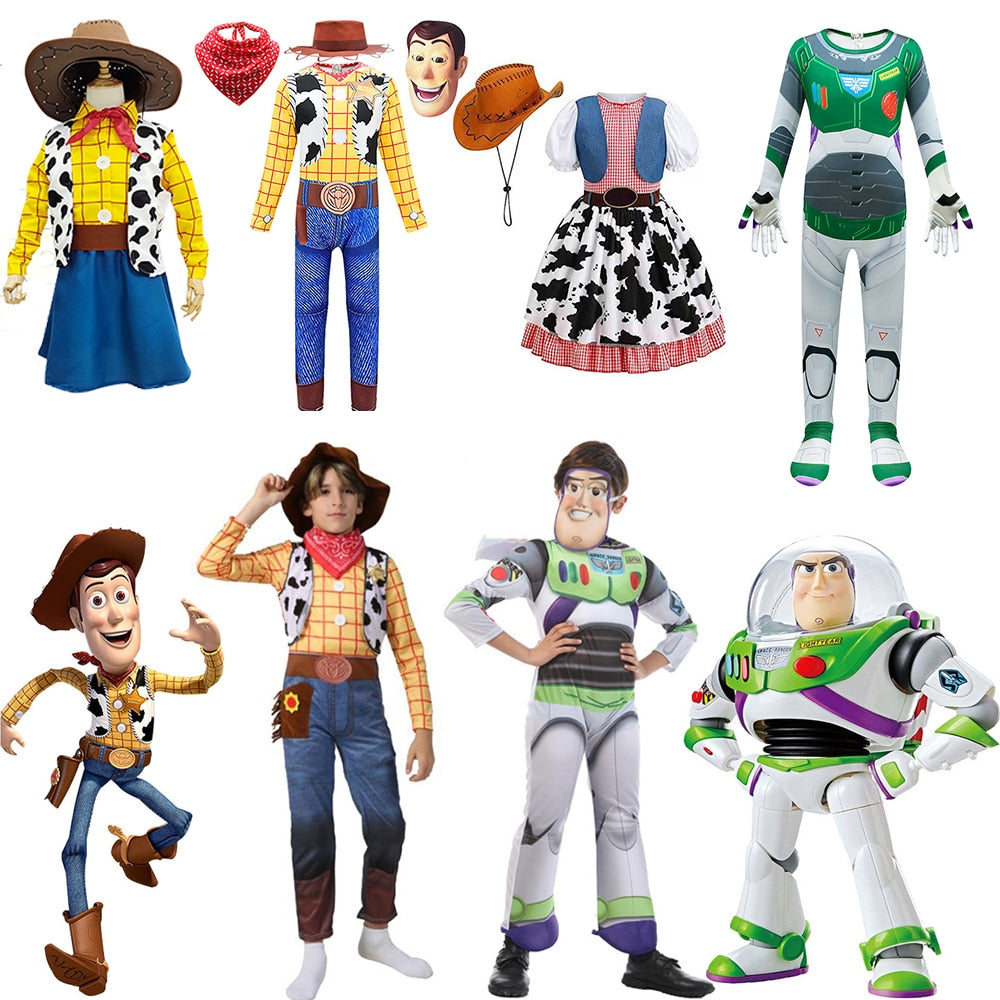 Toy Story Woody, Buzz Lightyear, Jessie  Kids Jumpsuit Cosplay Halloween Costume