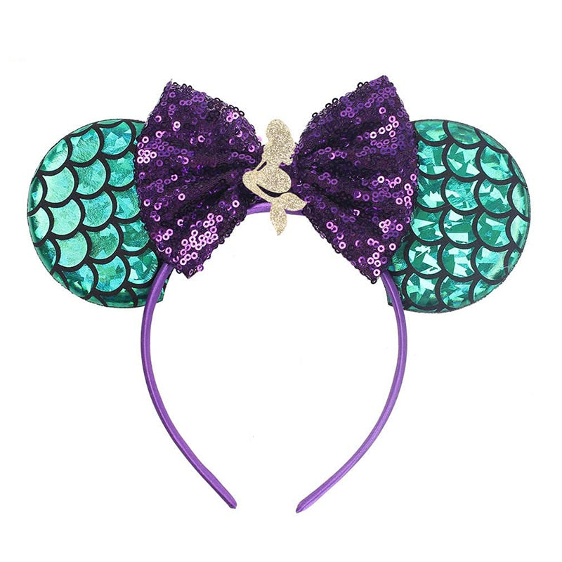 Disney Christmas Hair Accessories for Girl Minnie Mouse Ears Headbands