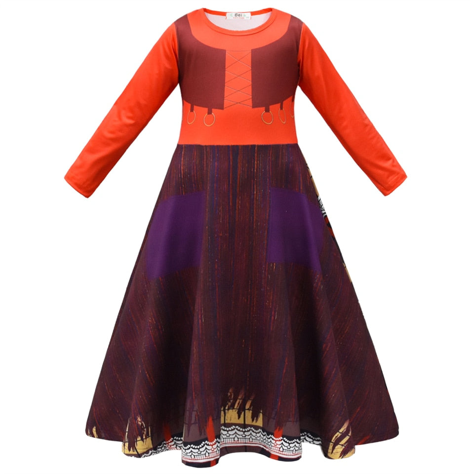 Hocus Pocus 2 Halloween Children Cosplay Girls  Party Costume