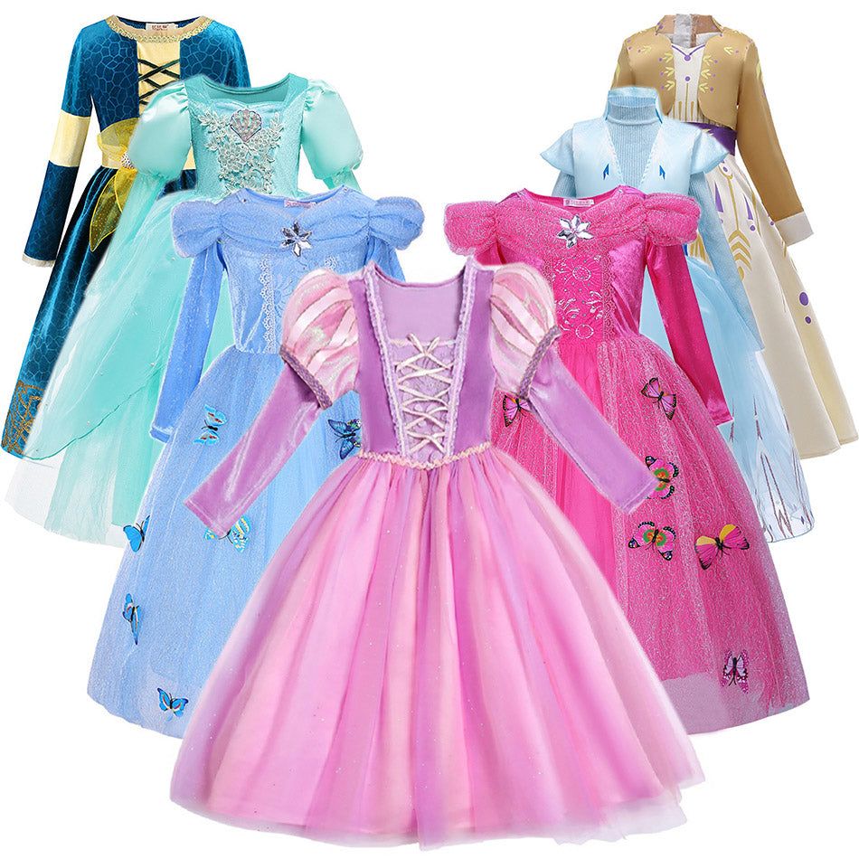 Warm Autumn Winter Disney Princess Party Cosplay Costume